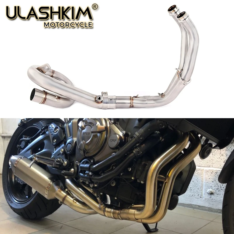 

MOTORCYCLE EXHAUST MUFFLER FULL SYSTEM SLIP ON FOR YAMAHA XSR700 2016-2020 MT07 FZ07 FZ-07 MT-07 Tracer 2014 TO 2020 Exhaust