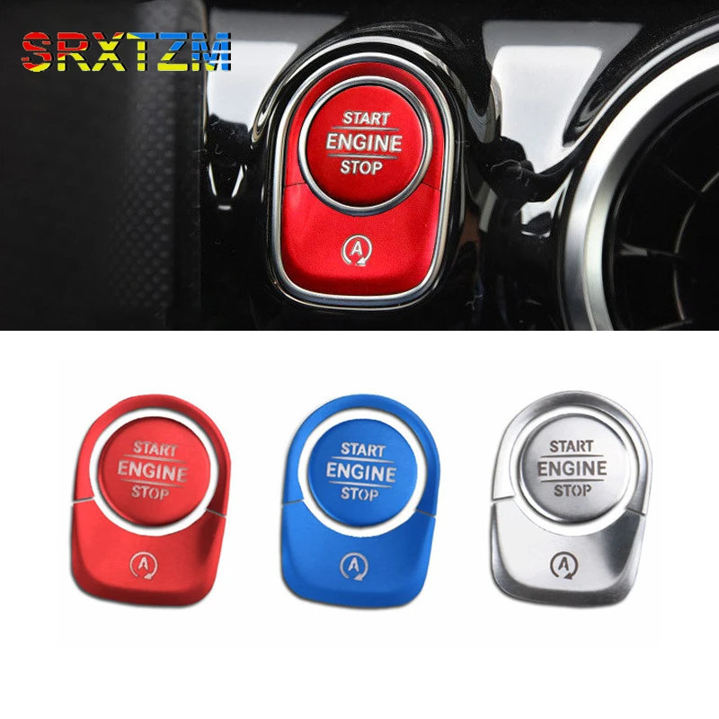 

For Mercedes Benz A Class W177 A180 A200 2019 Car Accessories Interior Engine Start Stop Switch Push Button Ring Trim Cover