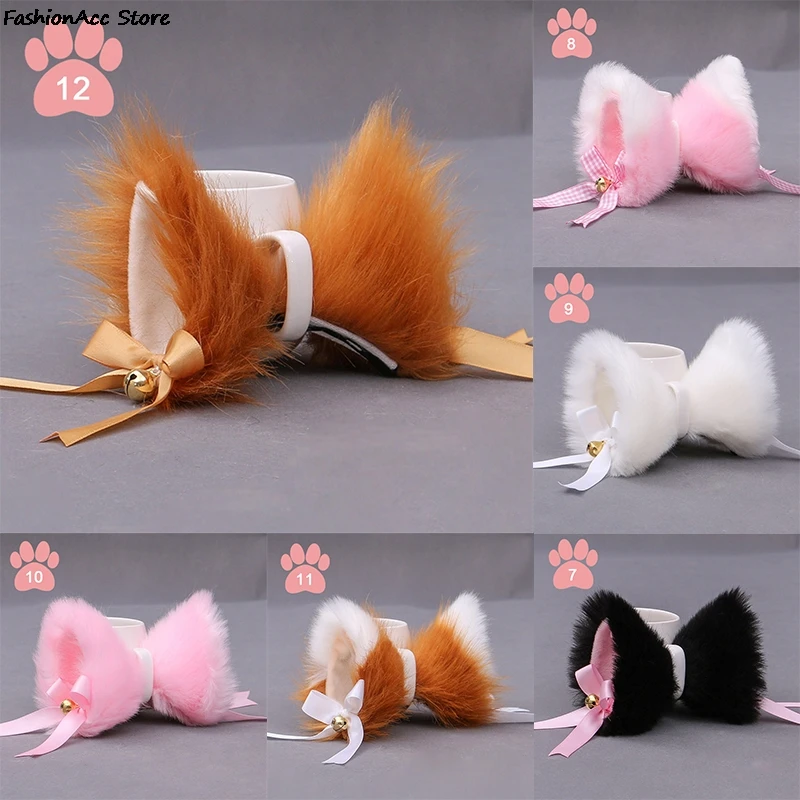 Cat Fox Ears Hairpin Fluffy Plush Cosplay Clip Barrette Party Costume Accessory