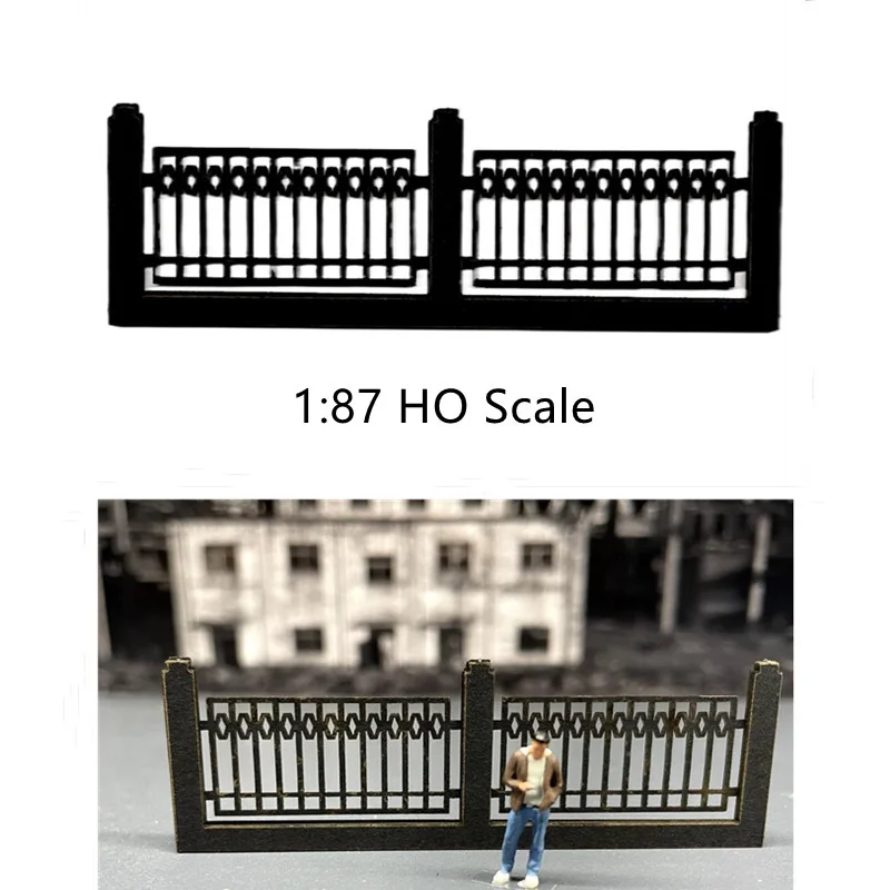 Paperboard Building Model Guardrail Railway Scene Decoration Material Parts for Sand Table