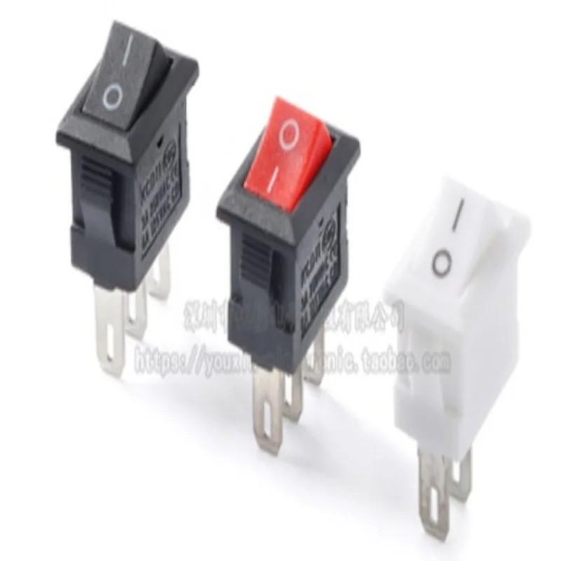 10PCS/lot Small Rocker/Shaped Switch KCD11 2nd gear 2 feet 2nd gear 3 feet 3rd gear 3 feet Rocker switch