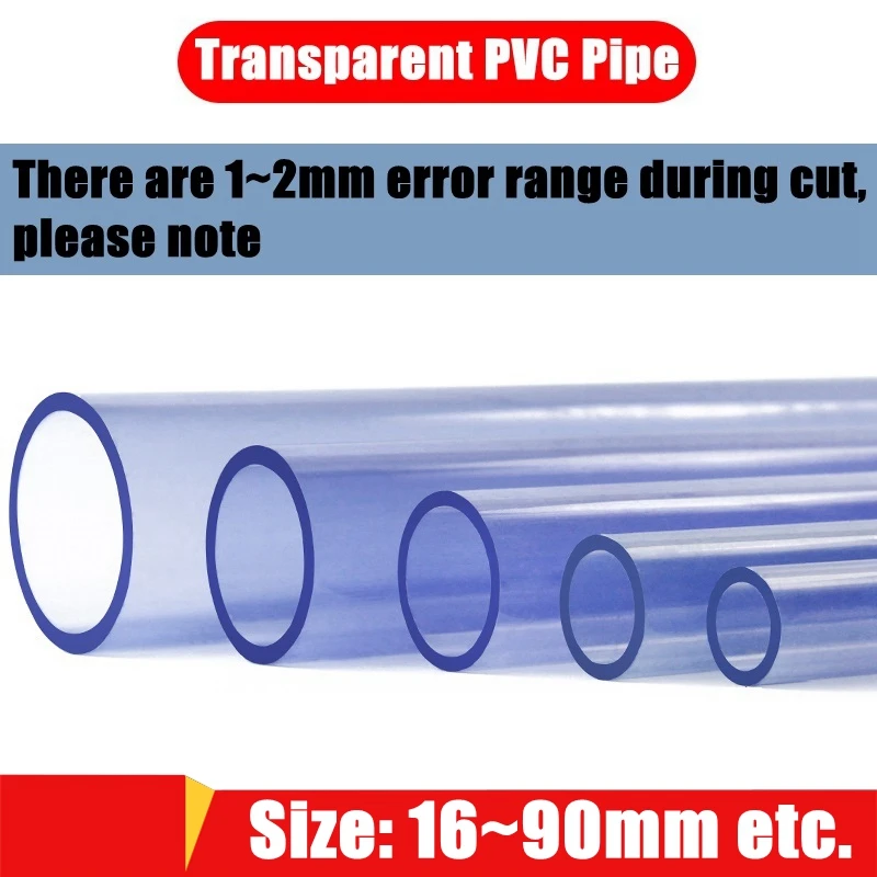 1pc O.D 20~32mm UPVC Pipe Aquarium Fish Tank Water Supply PVC Tube Garden Irrigation Watering Fittings Planting Frame 50CM Long