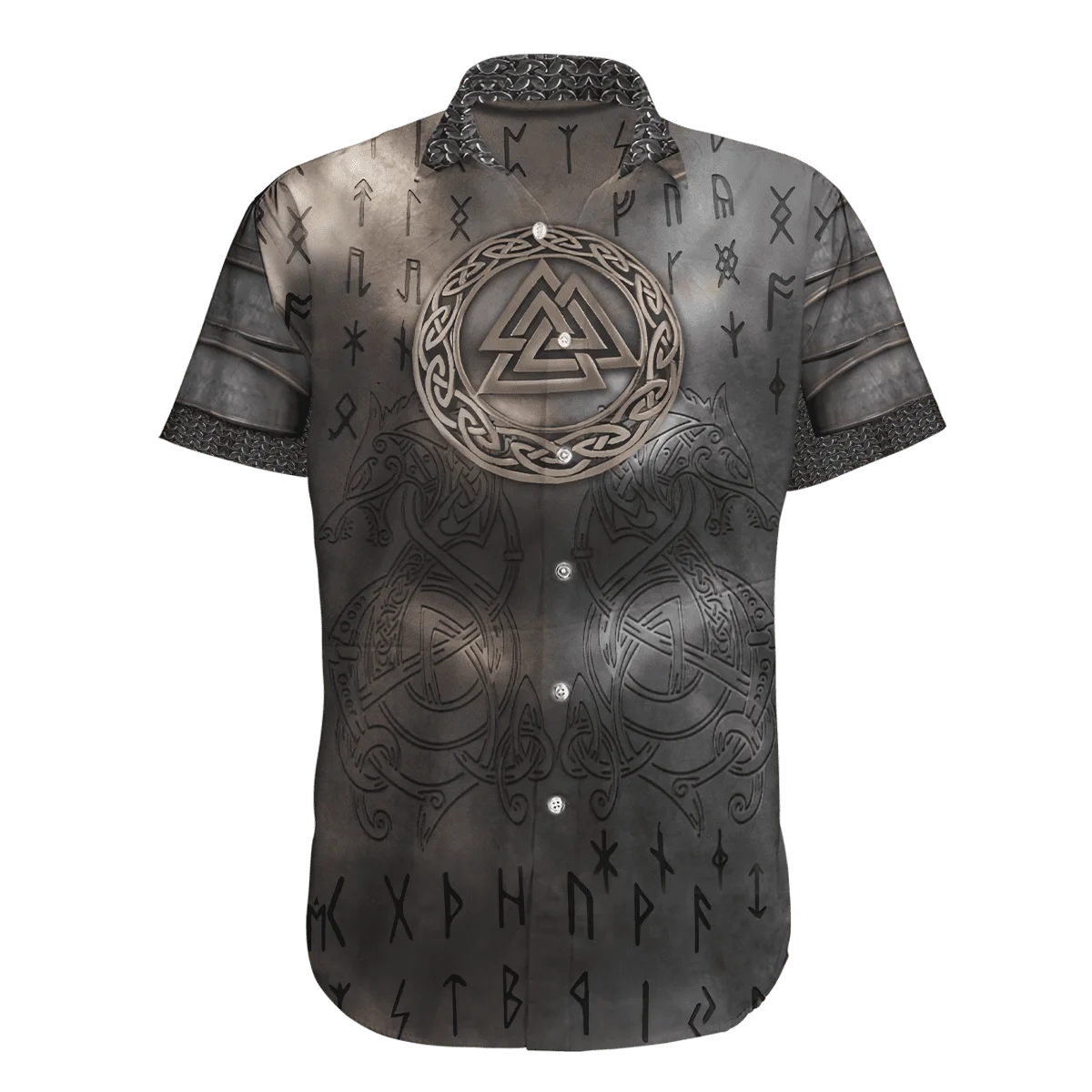 2022 Hot Summer Hawaii Short sleeve Shirts Warrior Chain Armor Tattoo 3D Printing Hawaiian Shirt Mens Casual Beach Shirt CY02