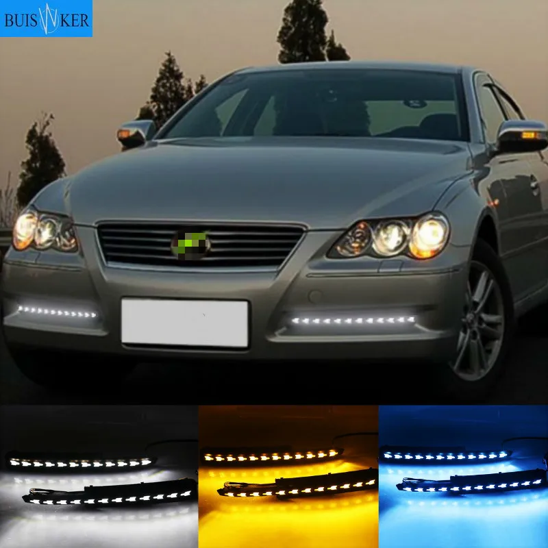 

2pcs DRL for Toyota MARK X REIZ 2004-2009 LED DRL Daytime Running Light with Turn Signal Fog Lamp