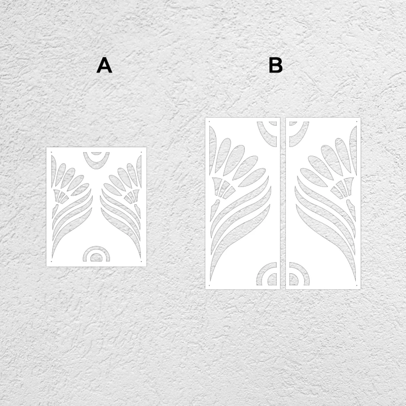 60cm - 100cm Stencil For Wall Large Painting Niche On The Paint Door Template Decor Furniture Tiles Fence Peacock Feather S211