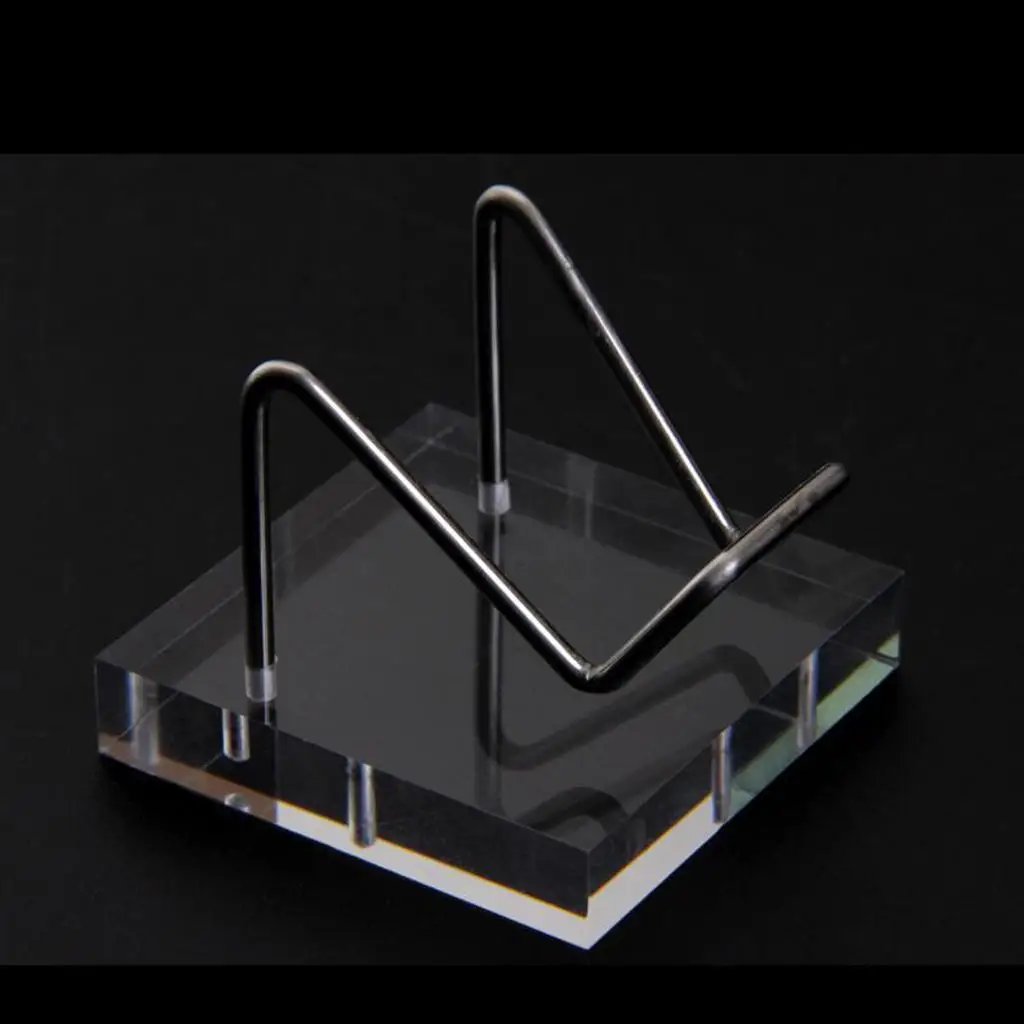 Staffa in metallo Base acrilica supporto per espositore minerale per minerali di cristallo minerali agata rocce pietre collezionabili decorazioni per la casa