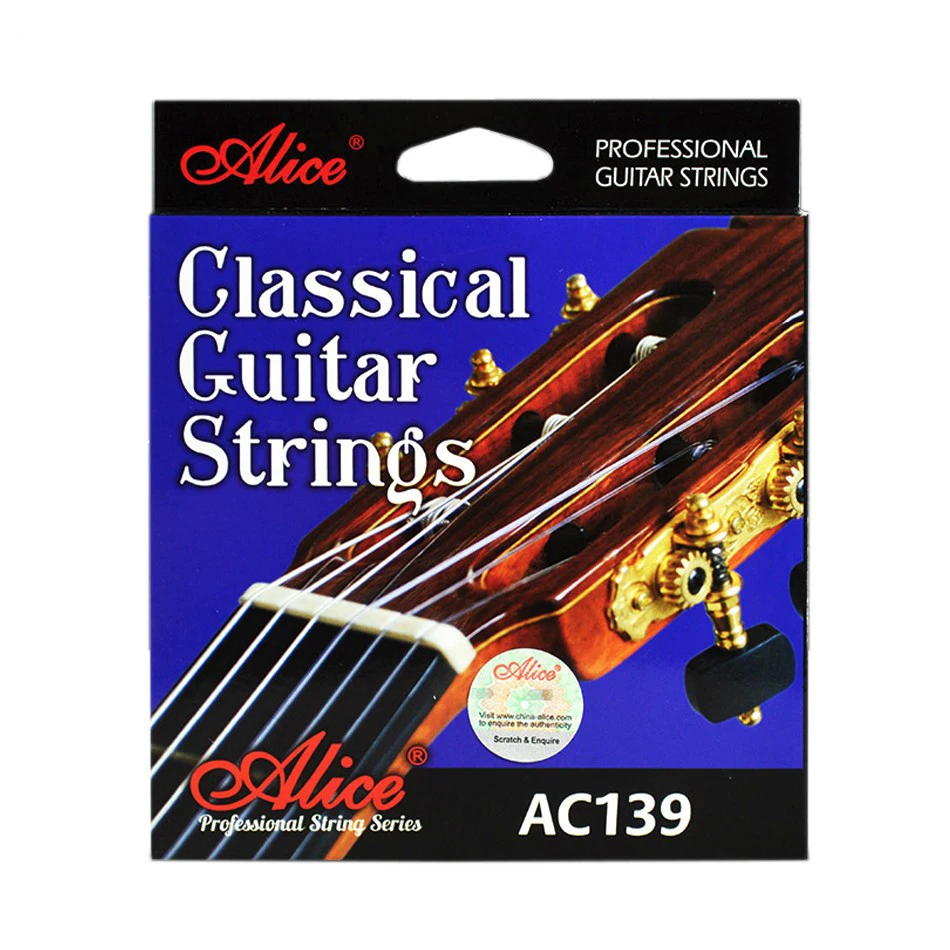 Alice AC139 Classical Guitar Strings  Titanium Nylon Light Strings Silver Plated Phosphor Bronze Classical Strings Sound Mellow