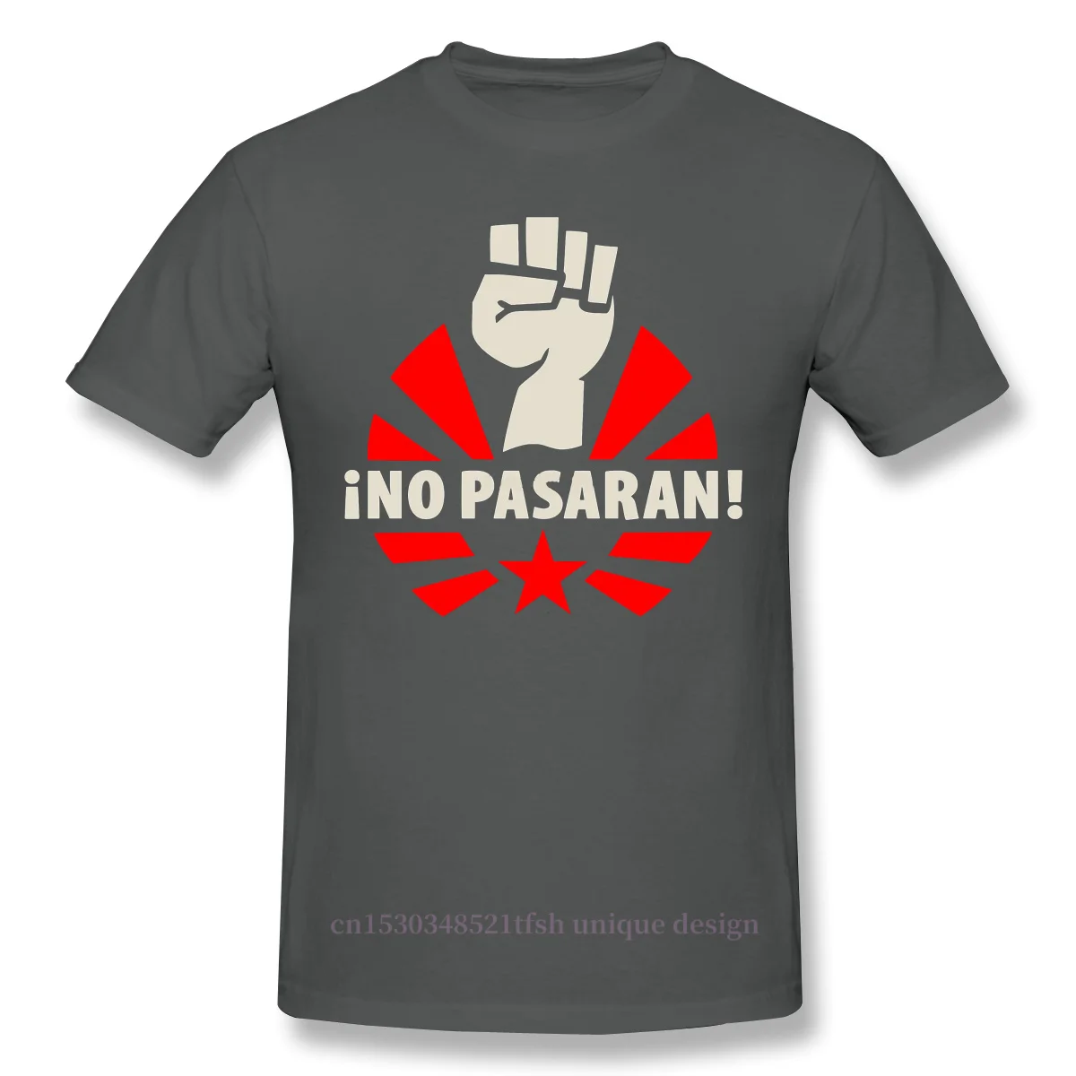 TShirtNo Pasaran Fist & Star Anime Clothes Shirt Design Communism Marxism Socialism CCCP Soviet Union Cotton Men T-Shirt