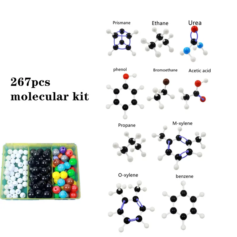 267  Atom Structure Set Chemical Molecular Model Kit Organic Inorganic Chemistry Molecules Science Teaching Experiment