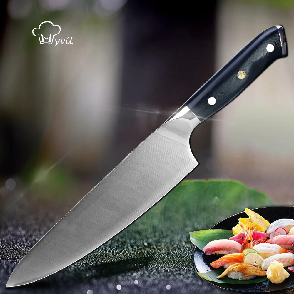 

Kitchen Knife 8 inch Chef Knife Japanese Germany 4116 High Carbon 7CR17 440C Santoku Fish Meat Vegetable Sharp Cooking Tool