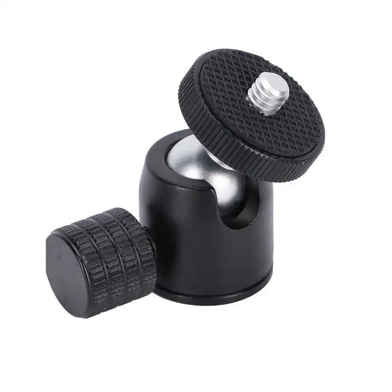 Mini Tripod Ball Head with 1/4 Inch Screw and Hot Shoe Mount Adapter Tripod Head for DSLR Camera Monitor Ring Light Microphone