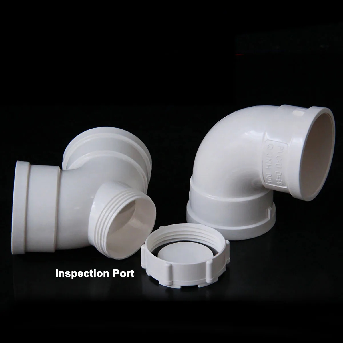 1pcs PVC Drain Pipe 90 Degree Elbow Connector With / Without Inspection Port Drainage Pipe Fittings 50 75 110 160 200 250mm