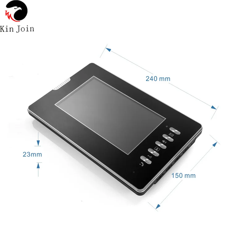 Tft LCD Color Acrílico Monitor para Villa, câmera ao ar livre, Metal e ID Card Reader, telefone de desbloqueio, 4 Wire Video Door, 7\