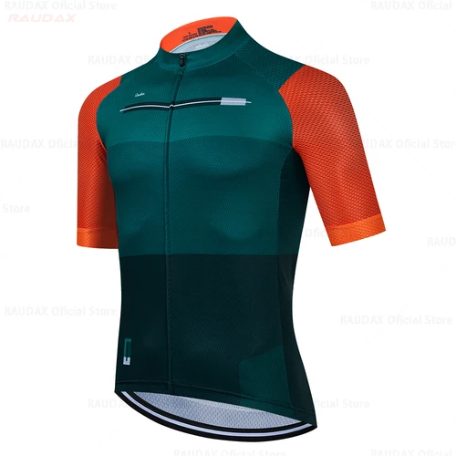 Imagen 2 del producto Ropa de Ciclismo para hombre Raudax 2025, Ropa de Ciclismo de manga corta, Jersey de Ciclismo de verano, uniforme para bicicleta de triatlón, Kit de Ciclismo