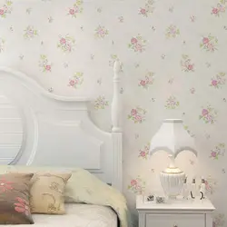 Garden Floret Broken Flower Korean Non-Woven Wallpaper Bedroom Background Sitting Room Pink Blue Wall Paper Ro