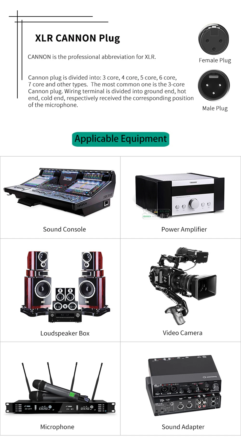 5-Pin XLR Audio-Steckverbinder Männlich Weiblich für Mikrofon, Studiomixer, DJ-Equipment - Symmetrischer Abgeschirmter Professioneller Audio-Anschluss – Detail 27
