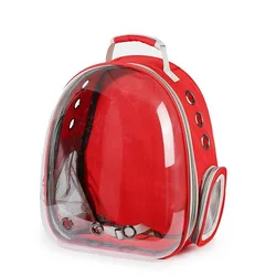 Mochila transparente transpirable para gatos y cachorros, bolsa o caja transportadora de mascotas y perros pequeños, sirve como jaula de viaje o cápsula espacial