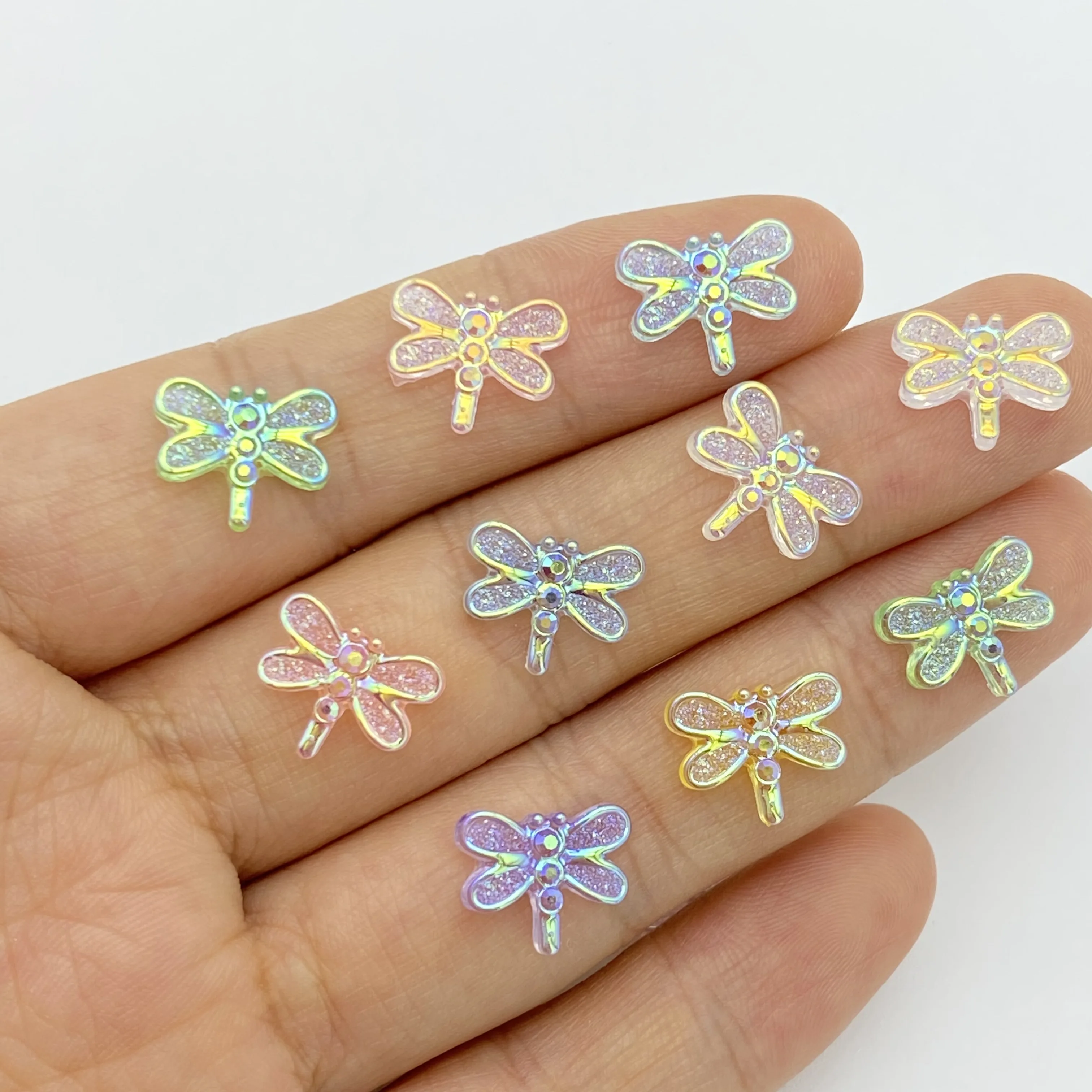 60Pcs Kawaii Cute  Shiny Mini Butterfly Flat Back Cabochons Scrapbooking DIY Jewelry Craft Decoration For Nail Access