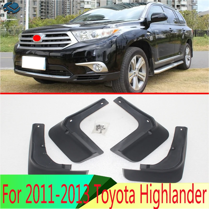 

For 2011 2012 2013 Toyota Highlander Kluger Mudflaps Splash Guards Mud Flap Mudguards Fender Front Rear