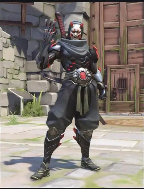 Fantasia para cosplay de genji ow devil genji, conjunto completo de roupa personalizada de alta qualidade com arame