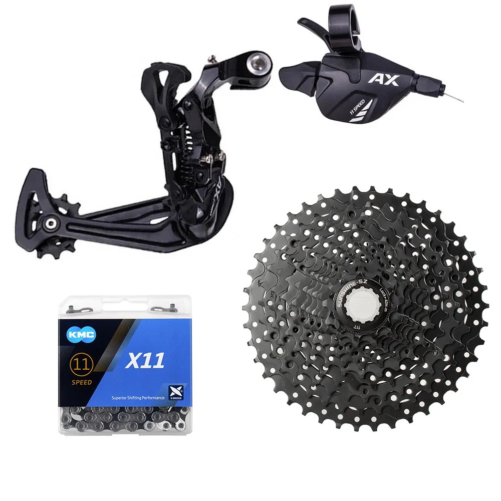 LTWOO 11 Speed MTB Black Groupset  AX11 Trigger Shifter Rear Derailleur 11-46T/50T Cassette X11 Chain For M7000 M8000 XTR M9000