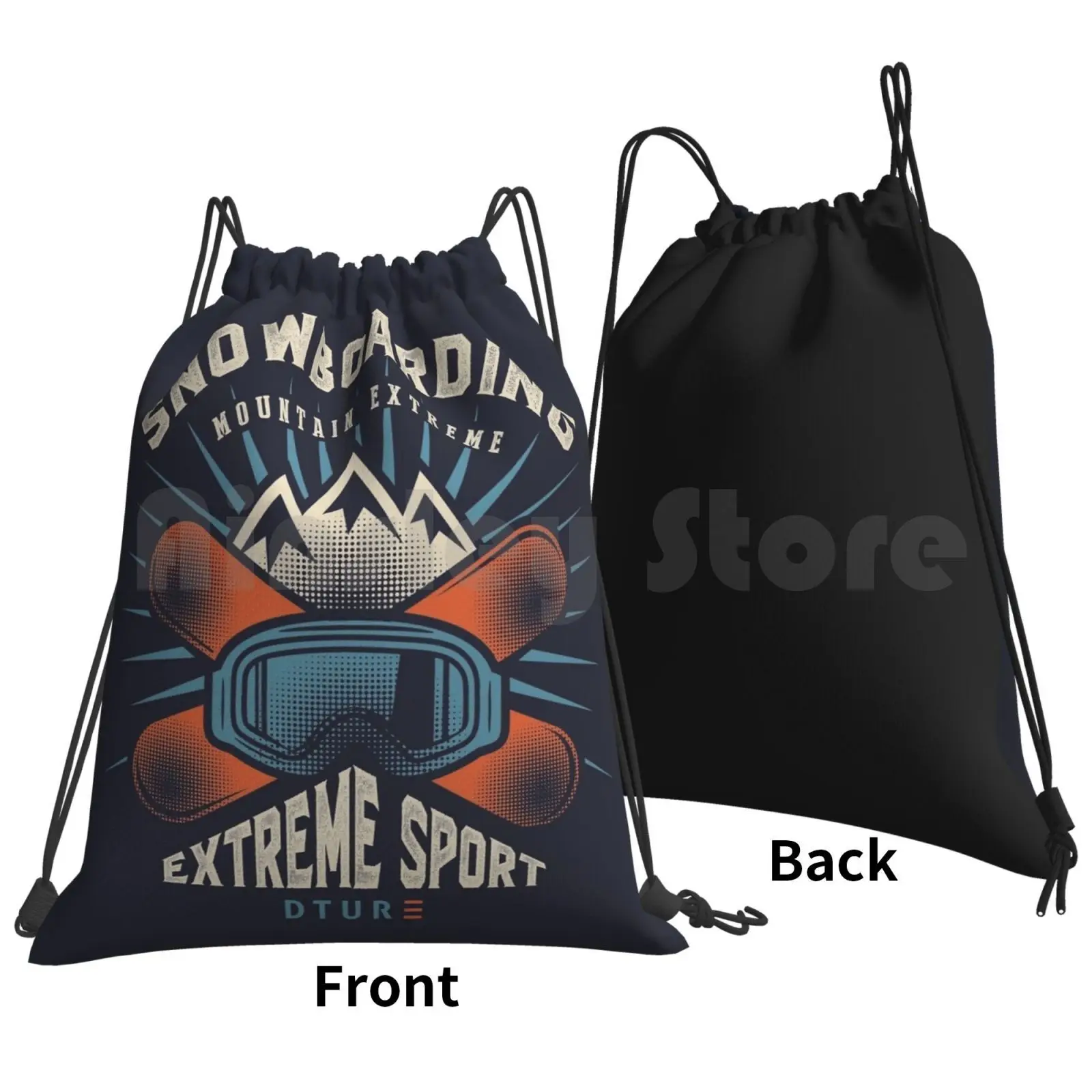 Snowboarding Mountain Extreme Backpack Drawstring Bags Gym Bag Waterproof Snowboarding Snowboard Snow Winter Sports