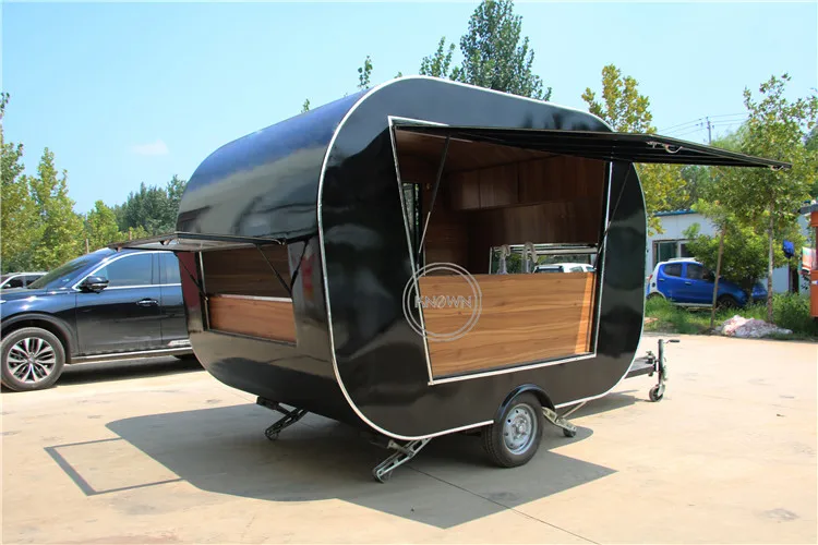 Mobiele Voedsel Winkelwagen Trailer Concessie Street Food Truck Van Ijs Koffie Catering Getrokken Kiosk