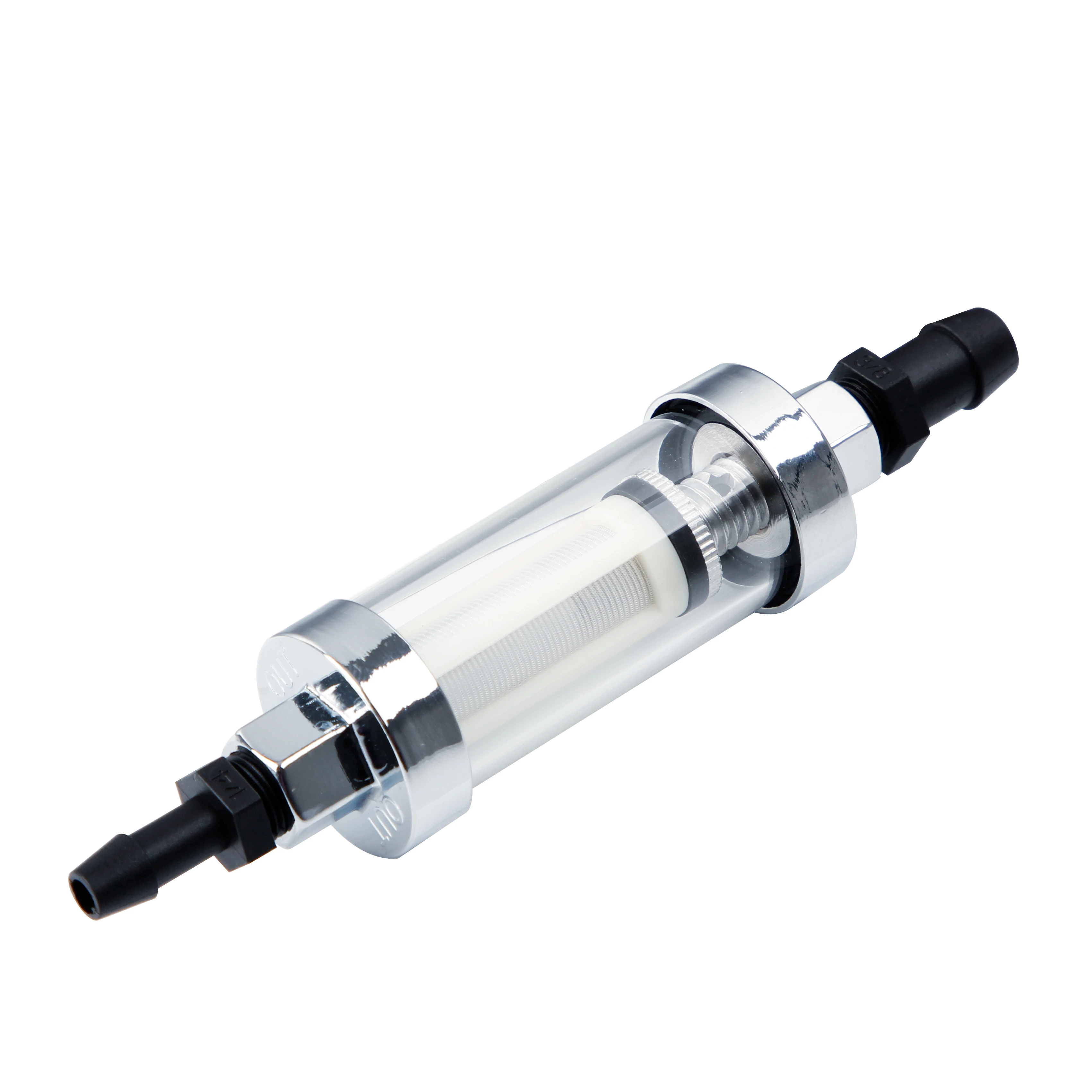 Chrome Gas Glass Reusable Inline Fuel Filters Universal 3/8" 1/4" 5/16" 6MM  8MM 10MM - AliExpress 34
