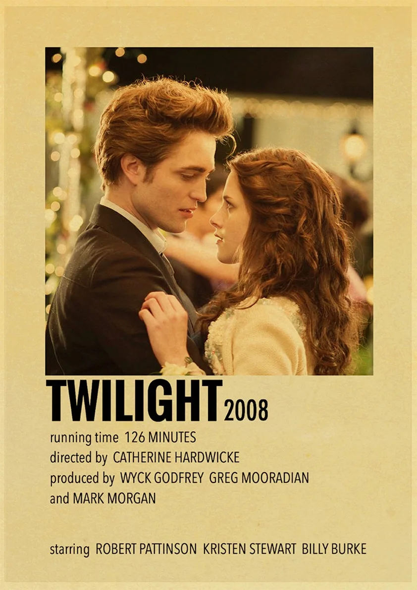 Film TV Movie Twilight Vintage Posters Retro Kraft Paper Sticker DIY Room Bar Cafe Decor Aesthetic Gift Print Art Wall Paintings