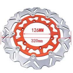 320MM Oversize Front Floating Brake Disc Rotor For EXC GS EXCF SX SXF SXS XC XCR XCW XCF XCRF MXC MX SMR SIX DAYS Supermoto