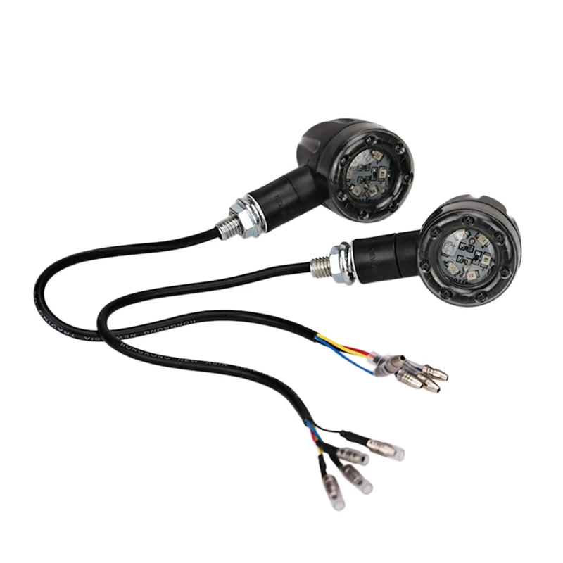 2Pcs Motorcycle Turn Signal 6Led Indicator Locomotive Universal Turn Signal