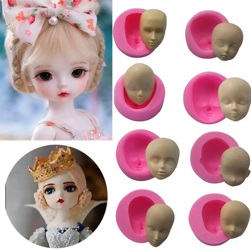 Hot High Quality DIY Face Silicone Mold Cake Decorating Tools Polymer Chocolate Soap Molds Handmade Craft Clay Dolls Face Mould