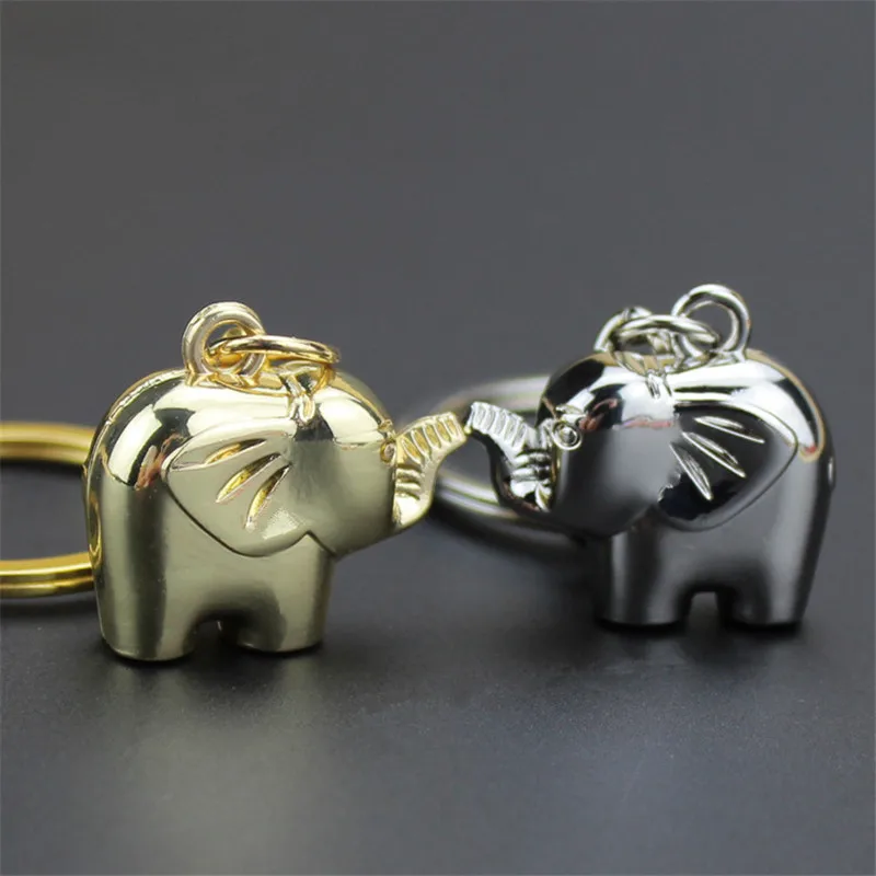 

Lovely Pet Keychain Elephant Keyrings Silver Color Gold Alloy Key Chain Party Souvenir Gifts for Women portachiavi donna