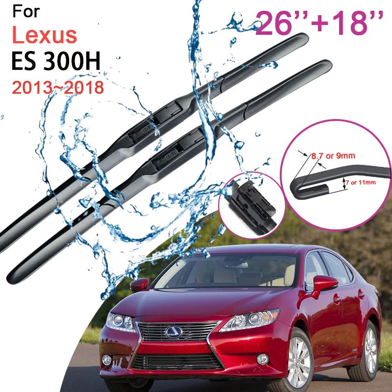 

Car Front Windshield Wiper Blades for Lexus ES 300H XV6 2013 2014~2018 Frameless Silent Durable Rubber Snow Scraping Accessories