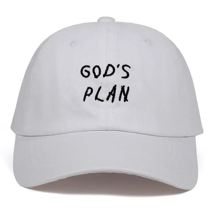 GOD\'S PLAN Dad Hat 100% Cotton Aubrey Drake Hit Singles embroidery Baseball Cap Snapback Unisex Summer outdoor leisure caps