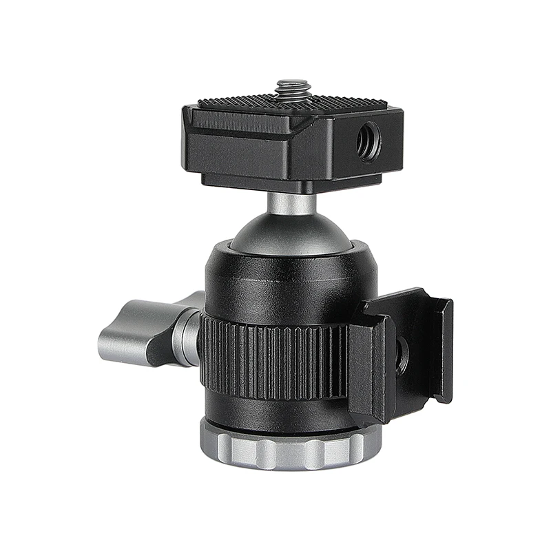 CAMVATE Многофункциональный фонарь с поворотом на 360 ° и углом наклона 90 ° с винтовым соединителем 1/4 дюйма и двойными креплениями для штатива камеры