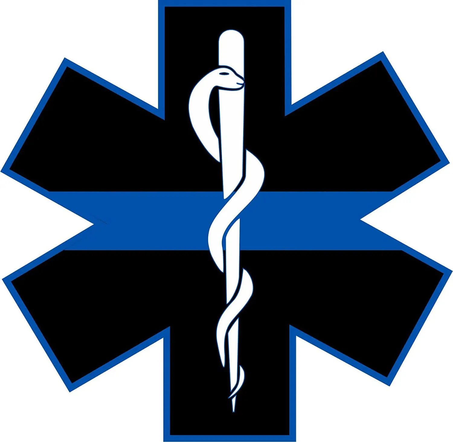 Star of Life EMS Thin Blue Line Style Window Decal Vinyl Stickers Styling Cover Scratches Accessories Decor