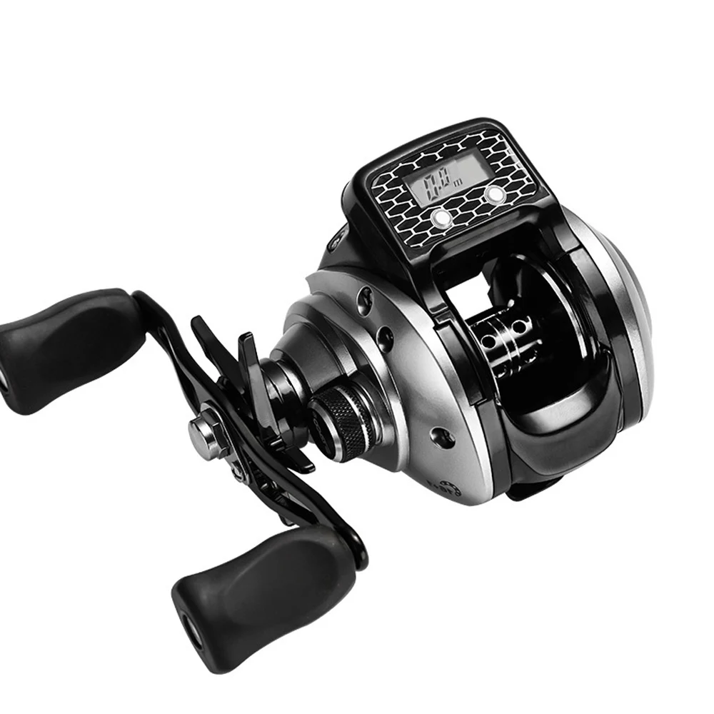 Electronic Fishing Baitcasting Reel 6.3/1 Speed Ratio Accurate Counting Line Digital Display for Pike Sea Fishing Carp Outdoor