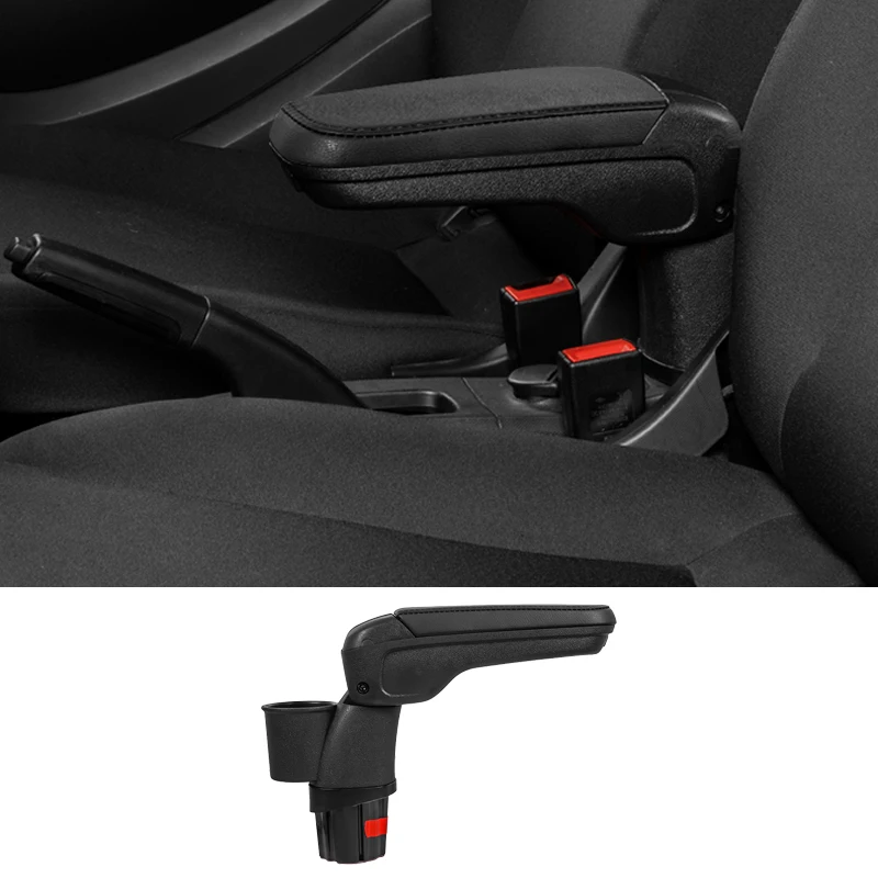 

Car Armrest Box Leather Cup Holder For Smart 453 Fortwo Forfour Modification Accessories Stowing Tidying Auto Storage Organizer