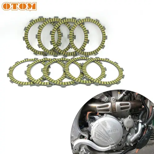OTOM-Kit de placa de disco de fricción de embrague, pieza de motocicleta para Yamaha Dirt Bike WR250F 2001-2019 YZ250F 2001-2018 YZ250FX 2015-2019, 9 piezas