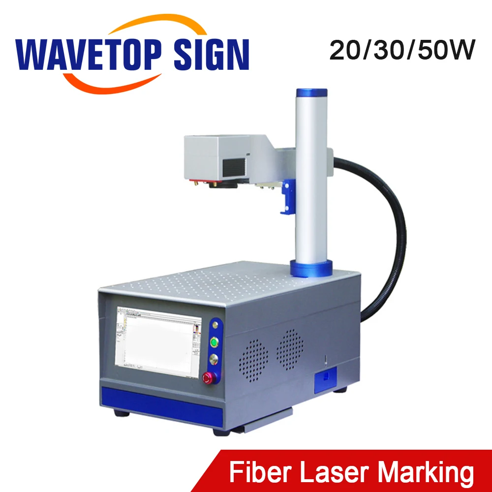 WaveTopSign 1064nm 20w Portable Fiber Laser Marking Machine Marking Range 175x175mm for Metal Stainless Steel