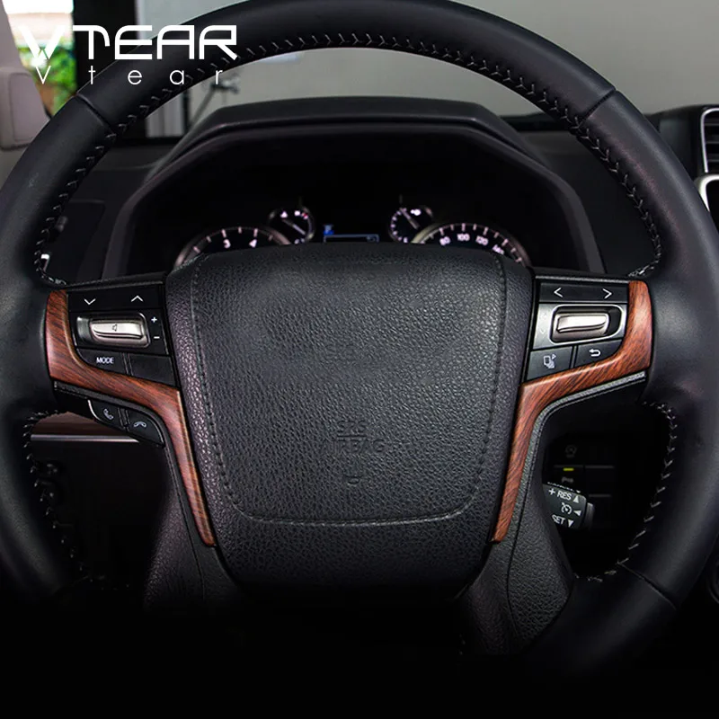 Vtear For Toyota LAND CRUISER Prado 150 interior Frame decoration steering wheel Trim Car styling cover accessories parts 2020