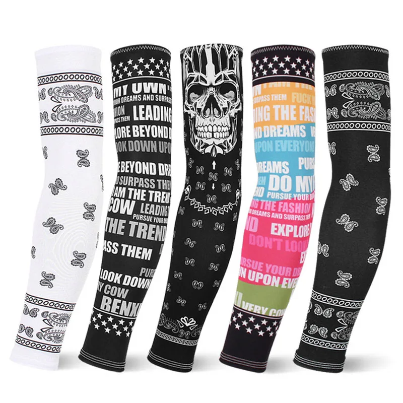 Cycling Arm Sleeve, Breathable UV Protection, Paisley Cuff, Fitness, Basketball, Elbow Pad, Sport Safety Warmers, Tattoo Sleeves