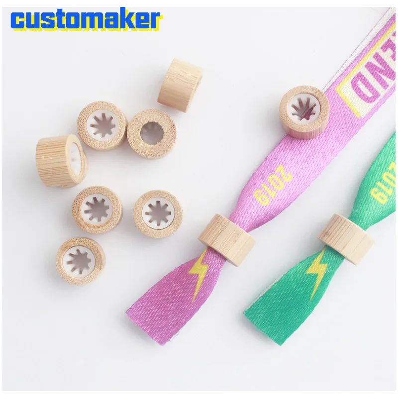 

1000 Pcs Bracelet Closure Custom Wristband Buckle One-time Used Eco Bamboo Lock For Wrist Band Bracelet Accessories