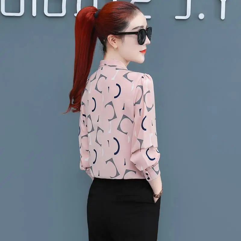 Chiffon Shirt New Annals Dress In 2022 Foreign Style Fashion Undies Women\'s Long Sleeve Top Spring And Autumn Blouse Gir