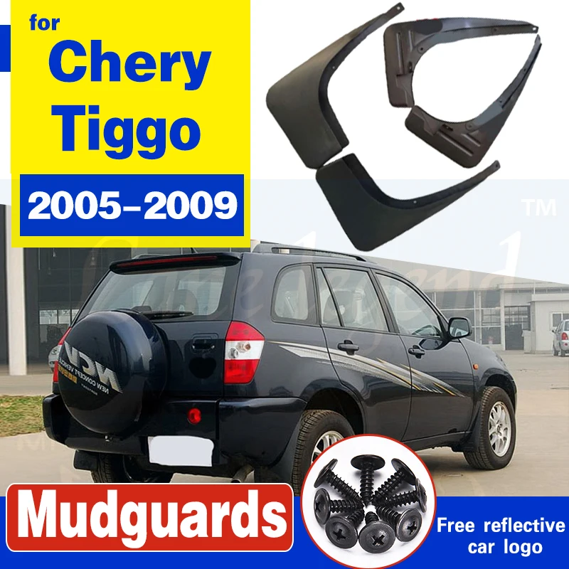 High-quality plastic Mud Flaps Splash Guard Fender for Chery Tiggo 2005-2009 car styling 2006 2007 2008