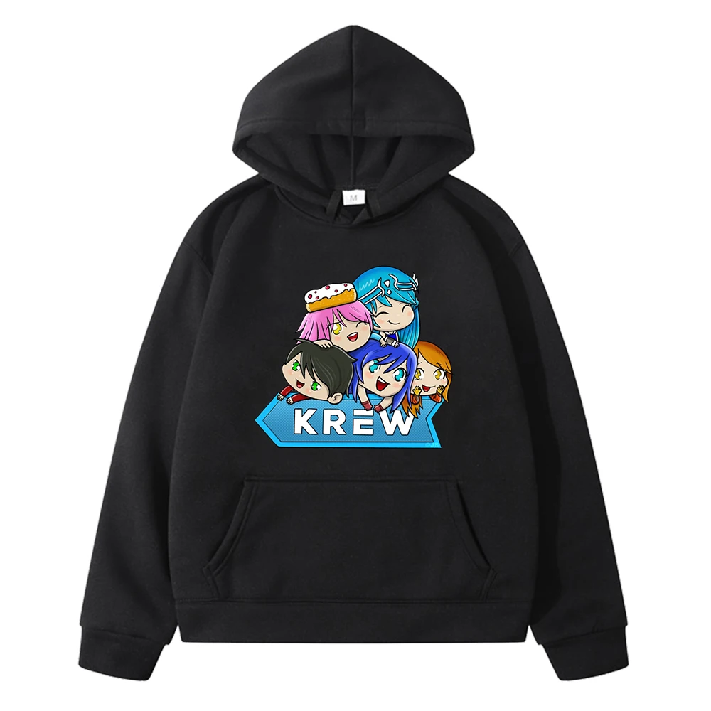 Krew Pile Up Its Funneh Funny Pullover Hoodies Kids Clothes Girls Cartoon Casual Sweatshirts Boys Clothes Children\'s Costumes