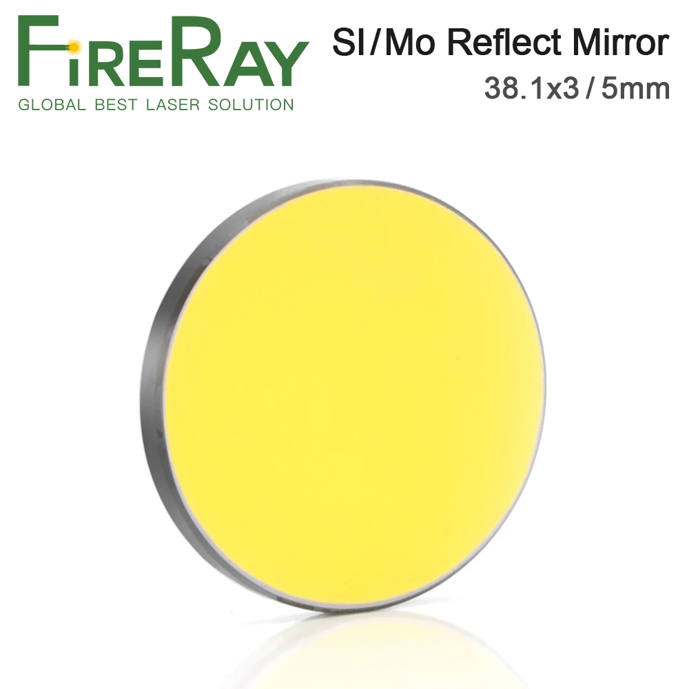 

FireRay Co2 Reflect Mirror Thickness 3mm 5mm SI / MO Reflect Mirror D38.1mm For Co2 Laser Cutting Machine