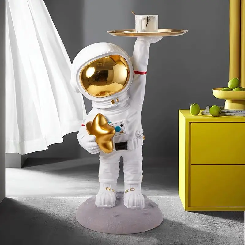 Nordic Style Home Decor Astronaut Statues Living Room Floor Tray Ornaments Creative Porch Luxury Home Decoration Opening Gifts