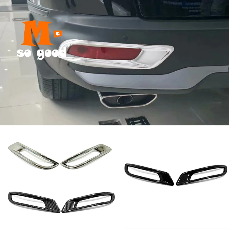 2pcs For Honda CR-V CRV 2020 2021 ABS Chrome/Carbon fibre/Black Car Rear Back Fog Light Lamp Cover Trim Car Styling Accessories